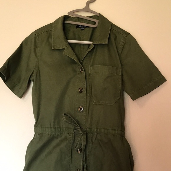 Madewell Pants - Madewell seventies, coverall, jumpsuit olive green sz 0